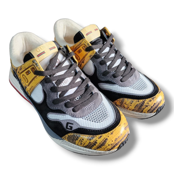 Gucci Ultrapace Yellow & Black Mixed Media Sneakers US Men’s 5.5/US Women’s 6.5 main image 11